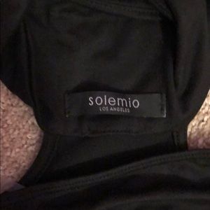 Solemio Tops - Black Sleeveless Bodysuit W/ Open Back Solemio Tops - Black Sleeveless Bodysuit W/ Open Back